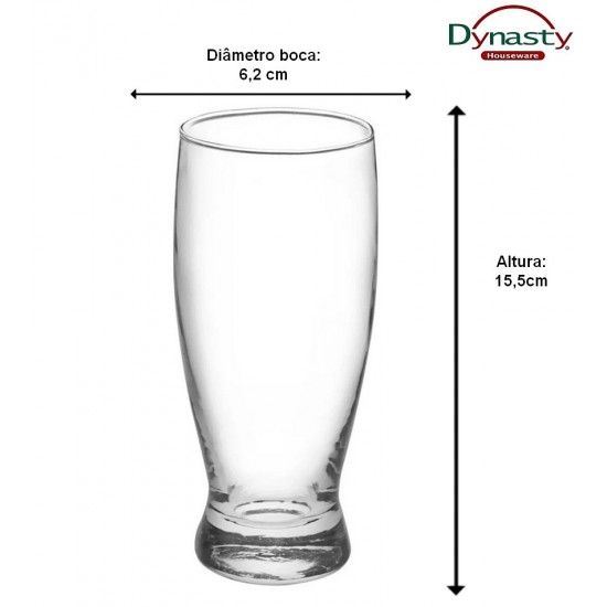 Copo 320ml 15,5cm Dia A Dia Para Cerveja Em Vidro